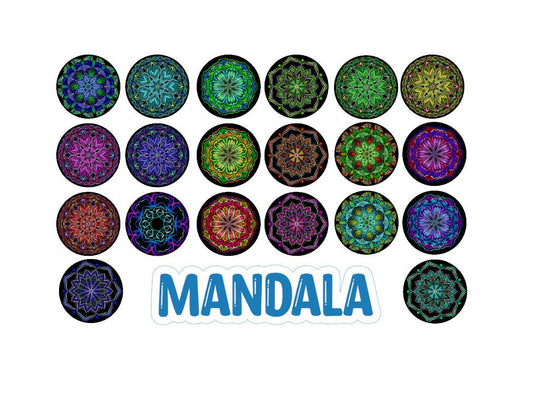 2.5 inch Round Mandala Cardstock for freshies: for Silicone Molds, for Aroma Bead Molds, Car Freshener, Premium Cardstock Images-NO MOLD