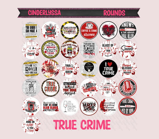 3 inch Round True Crime Cardstock Only for freshies -NO MOLD: Silicone Mold, for Aroma Bead Molds, Car Freshener, Premium Cardstock Image