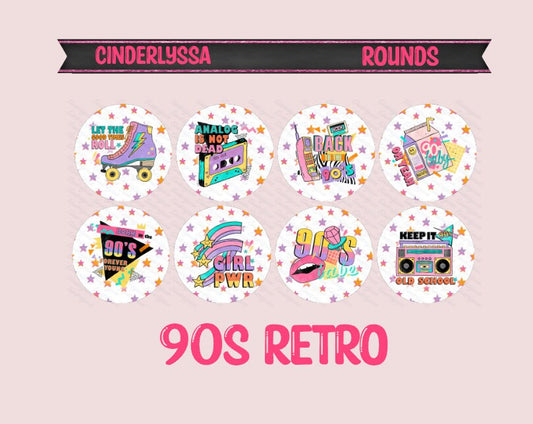 3 inch Round 90s Retro Cardstock Only for freshies -NO MOLD: Silicone Mold, for Aroma Bead Molds, Car Freshener, Premium Cardstock Image