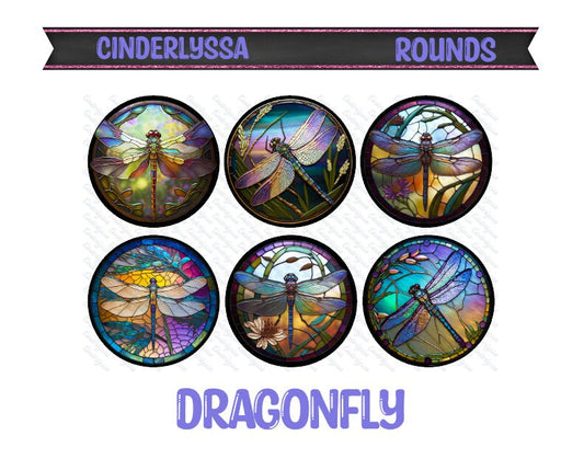 3 inch Round Dragonfly Cardstock Only for freshies -NO MOLD: Silicone Mold, for Aroma Bead Molds, Car Freshener, Premium Cardstock Images
