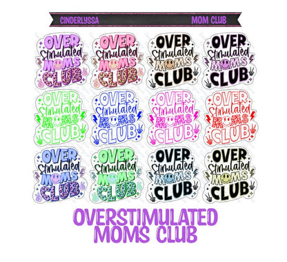 Over Stimulated Moms Club Silicone Mold, Aroma Bead Molds, Car Freshener Mold, Premium Cardstock Images