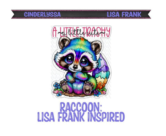 Raccoon: Lisa Frank Inspired - A Little Cute, A little Trashy Silicone Mold, Aroma Bead Molds, Car Freshener Mold, Premium Cardstock Images