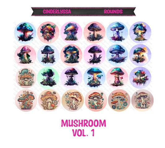 3 inch Round Mushrooms Cardstock Only for freshies -NO MOLD: Silicone Mold, for Aroma Bead Molds, Car Freshener, Premium Cardstock Images