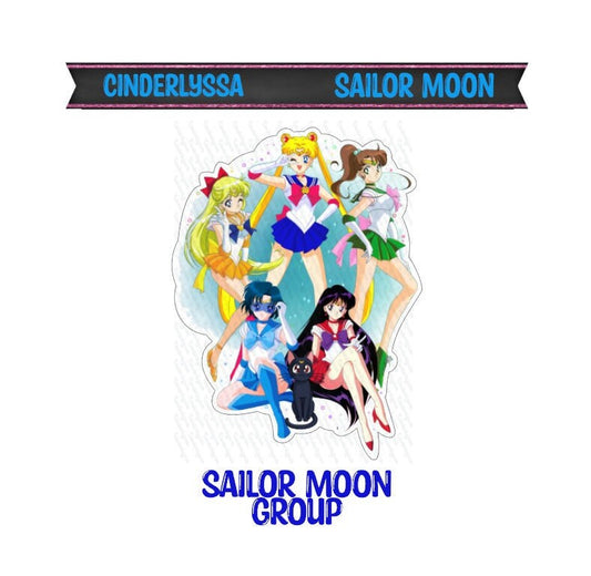 Sailor Moon Group Anime Silicone Mold, Aroma Bead Molds, Car Freshener Mold, Premium Cardstock Images