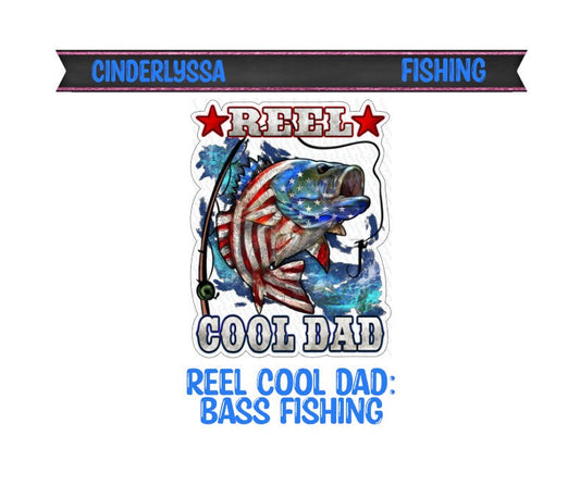 Reel Cool Dad: Bass Fishing Silicone Mold, Aroma Bead Molds, Car Freshener Mold, Premium Cardstock Images