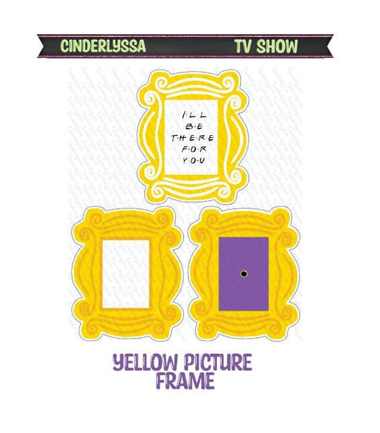 Yellow Picture Frames Silicone Mold, Aroma Bead Molds, Car Freshener Mold, Premium Cardstock Images