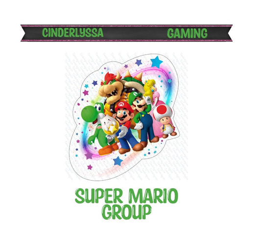 Super Mario Group Silicone Mold, Aroma Bead Molds, Car Freshener Mold, Premium Cardstock, Silicone Cardstock Freshies