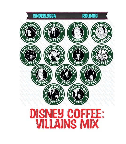3 inch Round Disney Coffee Mix Cardstock Only for freshies: Silicone Mold, for Aroma Bead Molds, Car Freshener, Premium Cardstock Images