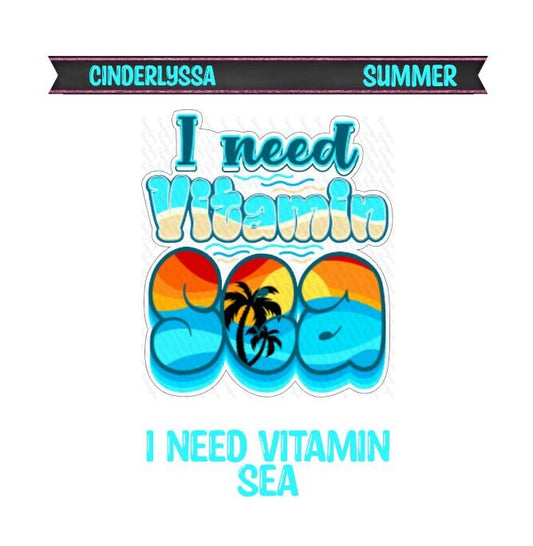 I Need Vitamin Sea for Silicone Mold, Aroma Bead Molds, Car Freshener Mold, Premium Cardstock Images