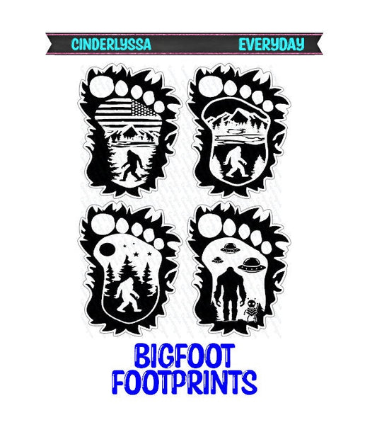 Bigfoot Footprints Silicone Mold, Aroma Bead Molds, Car Freshener Mold, Premium Cardstock Images