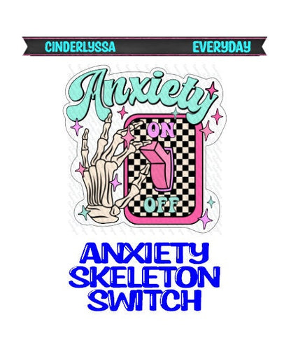 Anxiety Skeleton Switch Retro for Silicone Mold, Aroma Bead Molds, Car Freshener Mold, Premium Cardstock Images