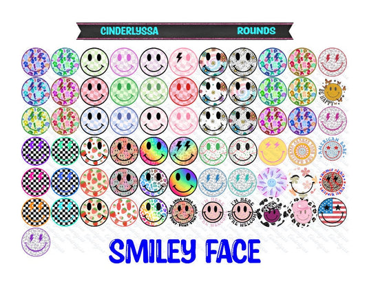 3 inch Round Smiley Face: Vol. 2 Cardstock Only for freshies -NO MOLD, Silicone Mold, for Aroma Bead Molds, Car Freshener, Premium Cardstock