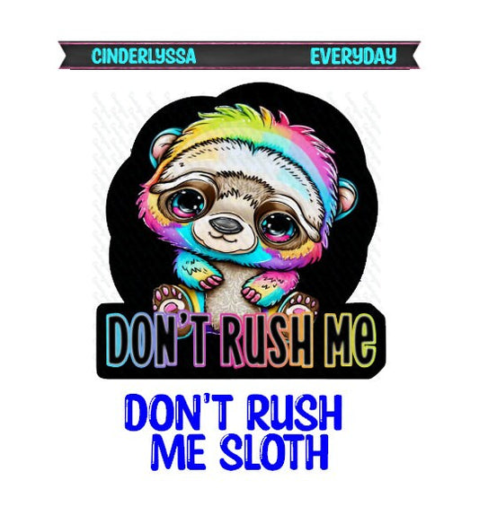 Sloth "Don't Rush Me" - LF Inspired Silicone Mold, Aroma Bead Molds, Car Freshener Mold, Premium Cardstock Images