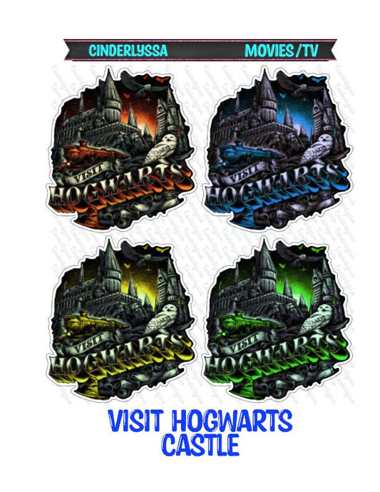 Visit Hogwarts Castle - Movie Inspired Silicone Mold, Aroma Bead Molds, Car Freshener Mold, Premium Cardstock Images