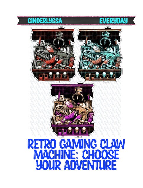 Retro Gaming Claw Machine: Adventure Silicone Mold, Aroma Bead Molds, Car Freshener Mold, Premium Cardstock, Silicone Cardstock Freshies