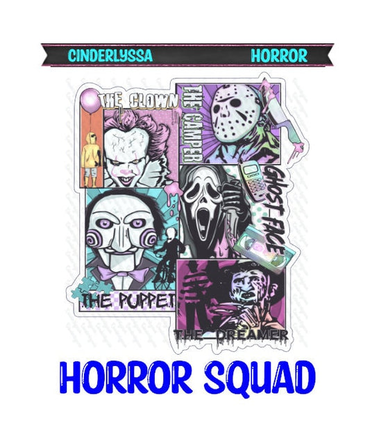 Horror Squad: Scary Movies-Jason, Saw, Freddy, Clown, Scream Silicone Mold, Aroma Bead Molds, Car Freshener Mold, Premium Cardstock Images