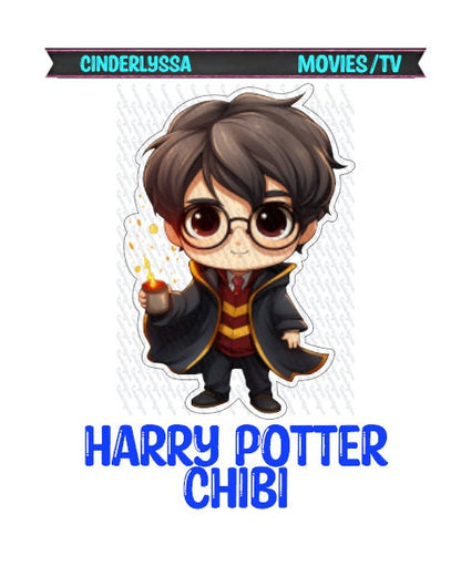 Harry Potter Chibi: Movie Inspired Silicone Mold, Aroma Bead Molds, Car Freshener Mold, Premium Cardstock Images