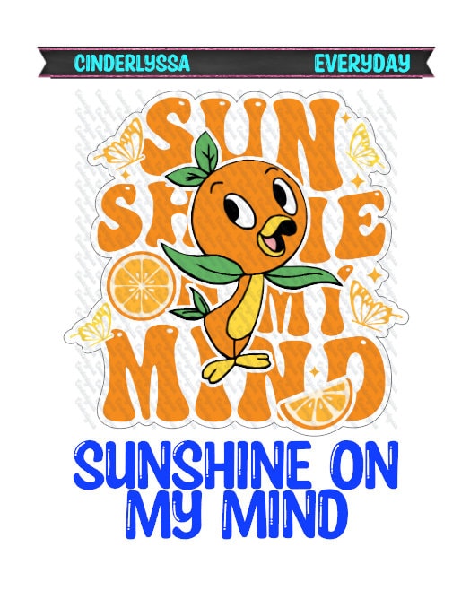 Sunshine on my Mind: Orange Bird Silicone Mold, Aroma Bead Molds, Car Freshener Mold, Premium Cardstock Images
