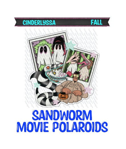 Sandworm Movie Polaroids: Beetlejuice, Ghosts, Shrunken head Silicone Mold, Aroma Bead Molds, Car Freshener Mold, Premium Cardstock Images