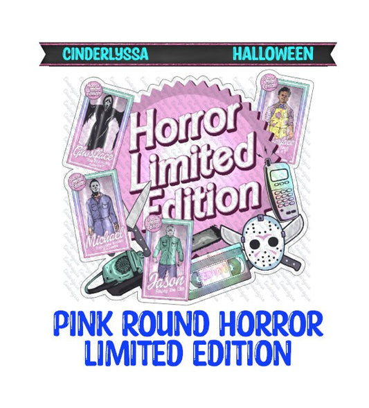 Pink Round Horror Limited Edition: Barbie Boxes - Halloween Silicone Mold, Aroma Bead Molds, Car Freshener Mold, Premium Cardstock Images