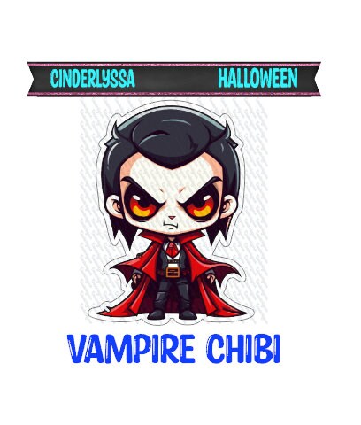 Vampire Chibi: Halloween, Costume, Dracula Silicone Mold, Aroma Bead Molds, Car Freshener Mold, Premium Cardstock Images