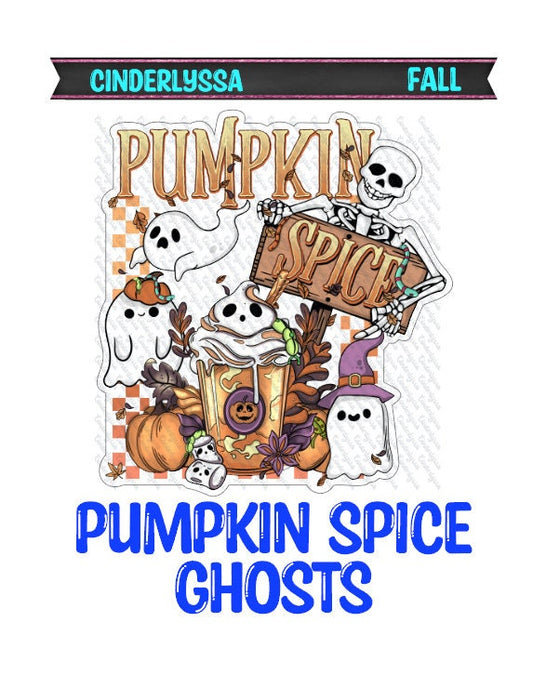Ghosts Pumpkin Spice: PSL Coffee, Fall Vibes, Skeleton Silicone Mold, Aroma Bead Molds, Car Freshener Mold, Premium Cardstock Images