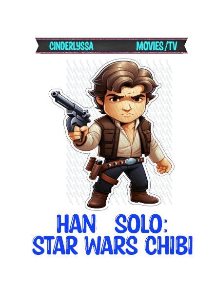 Han Solo Chibi: Star Wars Movies Cardstock Silicone Mold, Aroma Bead M ...