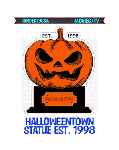 HalloweenTown Statue Est. 1998: Halloween Movie Silicone Mold, Aroma Bead Molds, Car Freshener Mold, Premium Cardstock Images