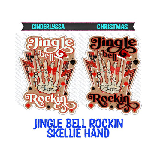 Jingle Bell Rockin' Skellie Hand - Christmas Silicone Mold, Aroma Bead Molds, Car Freshener Mold, Premium Cardstock Images