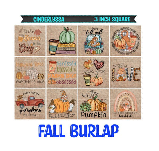 3 inch Square: Fall Burlap Theme Cardstock/Picture With Beveled Edge Silicone Mold, Aroma Bead Molds, Car Freshener Mold