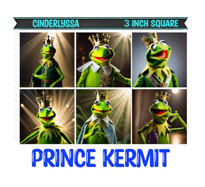 3 inch Square: Prince Kermit -Movie Inspired Theme Cardstock/Picture With Beveled Edge Silicone Mold, Aroma Bead Molds, Car Freshie Mold
