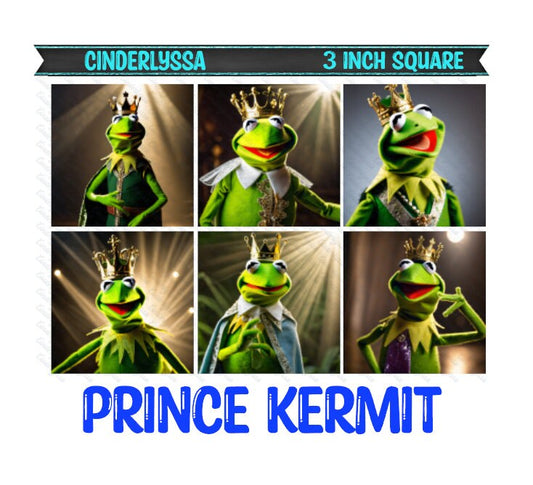 3 inch Square: Prince Kermit -Movie Inspired Theme Cardstock/Picture With Beveled Edge Silicone Mold, Aroma Bead Molds, Car Freshie Mold