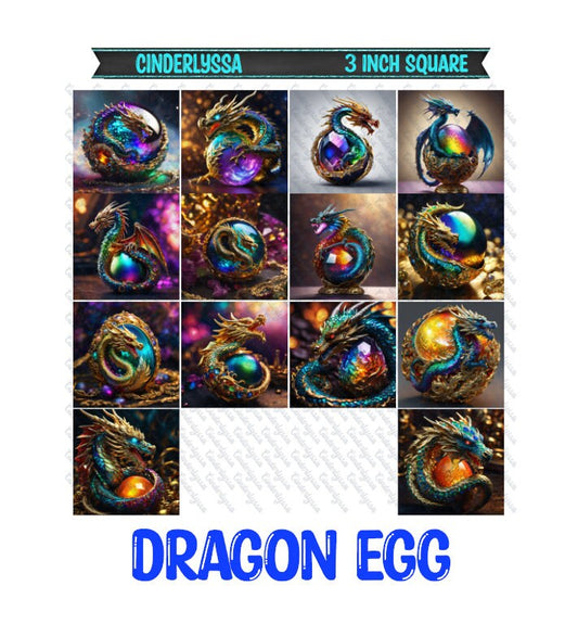 3 inch Square: Dragon Egg Theme Cardstock/Picture With Beveled Edge Silicone Mold, Aroma Bead Molds, Car Freshener Mold