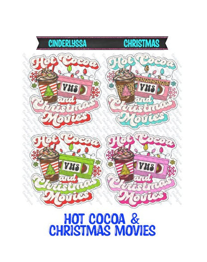 Hot Cocoa and Christmas Movies Silicone Mold, Aroma Bead Molds, Car Freshener Mold, Premium Cardstock Images