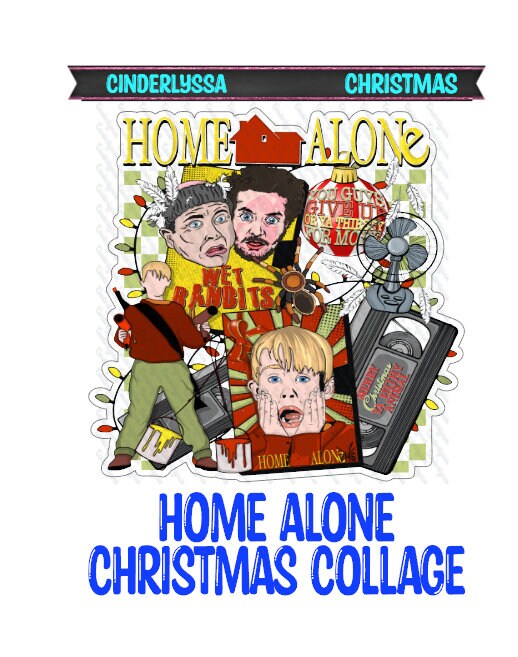Home Alone Christmas Collage: Movie Inspired Silicone Mold, Aroma Bead Molds, Car Freshener Mold, Premium Cardstock Images, Car Freshies