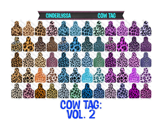 Cow Tag: Vol. 2 Theme Silicone Mold, Aroma Bead Molds, Car Freshener Mold, Car Freshies, Premium Cardstock Images