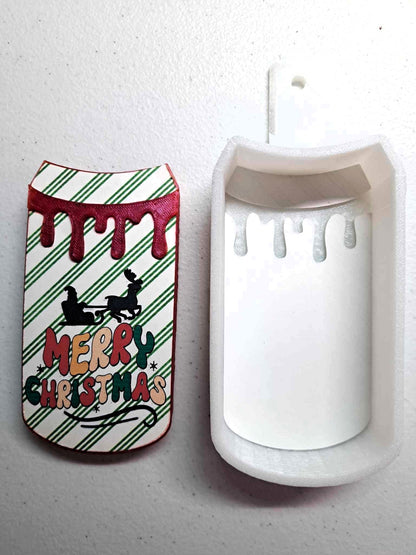 Drip Can - Christmas Vol. 2 - Santa, Snowman Silicone Mold, Aroma Bead Molds, Car Freshener Mold, Premium Cardstock Images
