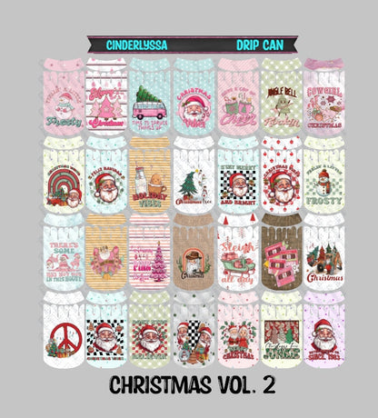 Drip Can - Christmas Vol. 2 - Santa, Snowman Silicone Mold, Aroma Bead Molds, Car Freshener Mold, Premium Cardstock Images