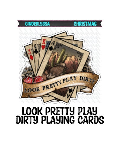 Look Pretty Play Dirty Cowgirl Playing Cards Silicone Mold, Aroma Bead Molds, Car Freshener Mold, Premium Cardstock Images