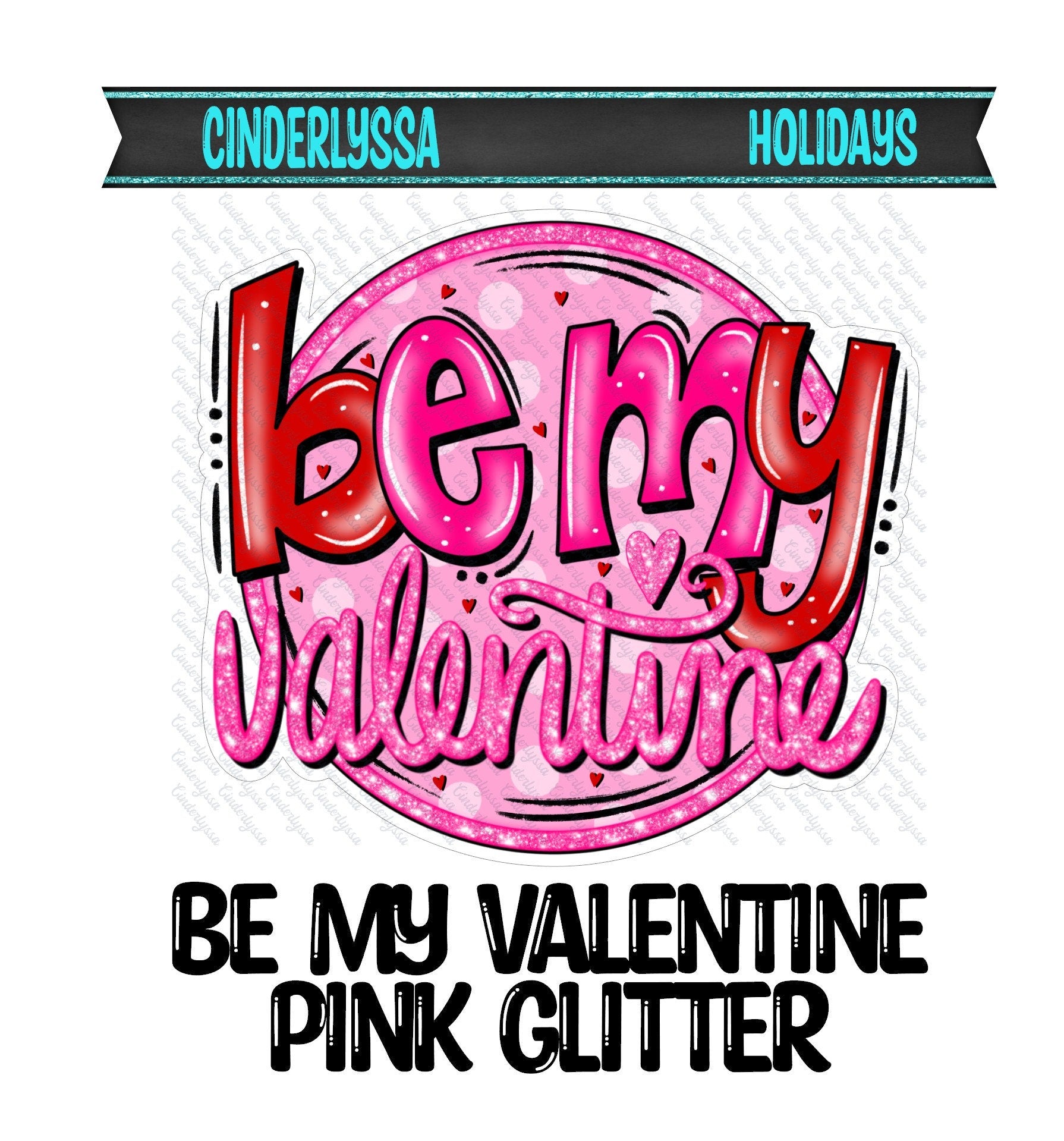 Be My Valentine Pink Glitter Round Silicone Mold, Aroma Bead Molds, Car Freshener Mold, Premium Cardstock