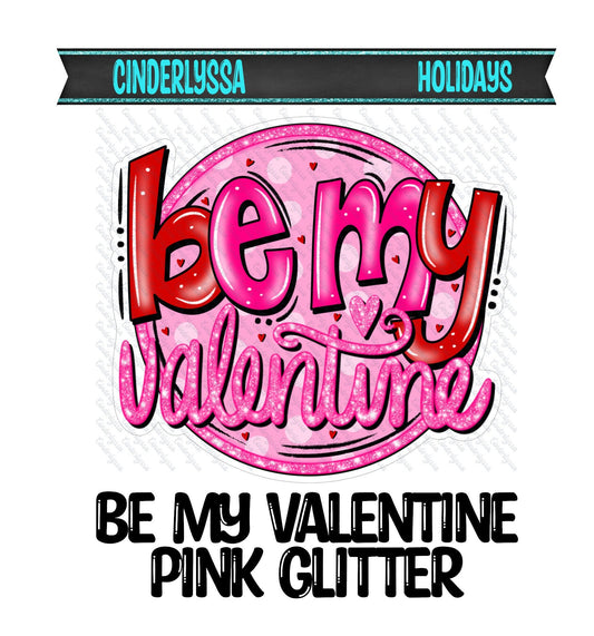 Be My Valentine Pink Glitter Round Silicone Mold, Aroma Bead Molds, Car Freshener Mold, Premium Cardstock