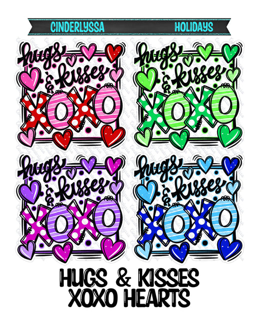 Hugs and Kisses XOXO Hearts Silicone Mold, Aroma Bead Molds, Car Freshener Mold, Premium Cardstock