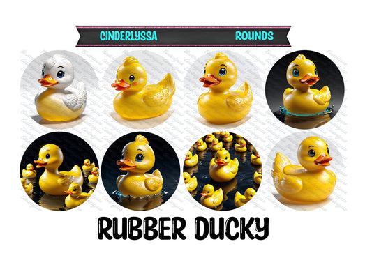 3 inch Round Rubber Ducky Cardstock Only for freshies -NO MOLD: Silicone Mold, for Aroma Bead Molds, Car Freshener, Premium Cardstock Image