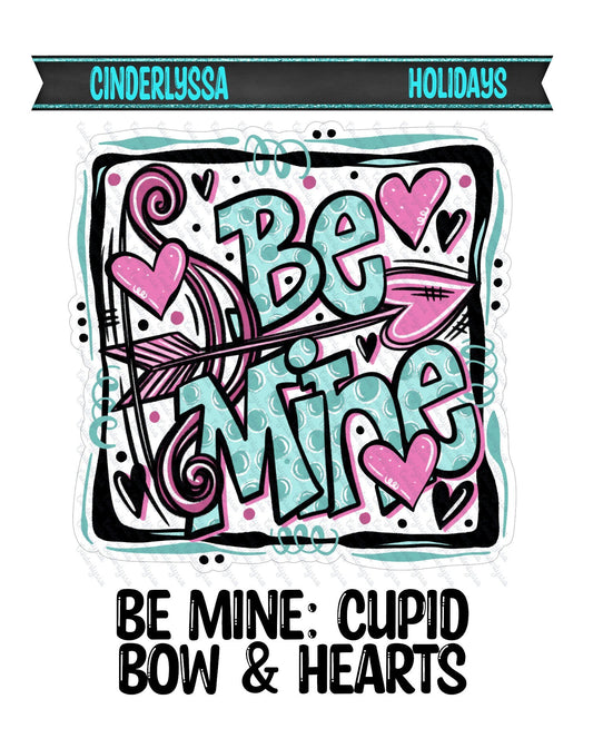 Be Mine: Cupid Bow & Hearts Silicone Mold, Aroma Bead Molds, Car Freshener Mold, Premium Cardstock