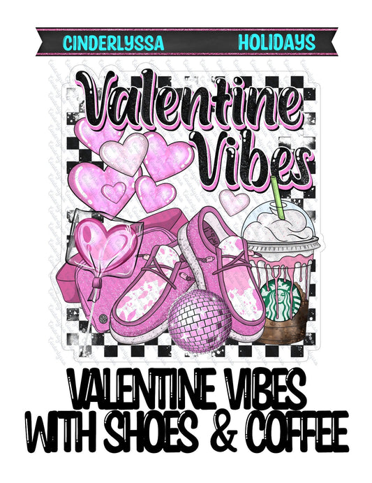 Valentine Vibes with Shoes & Starbucks Coffee Silicone Mold, Aroma Bead Molds, Car Freshener Mold, Premium Cardstock