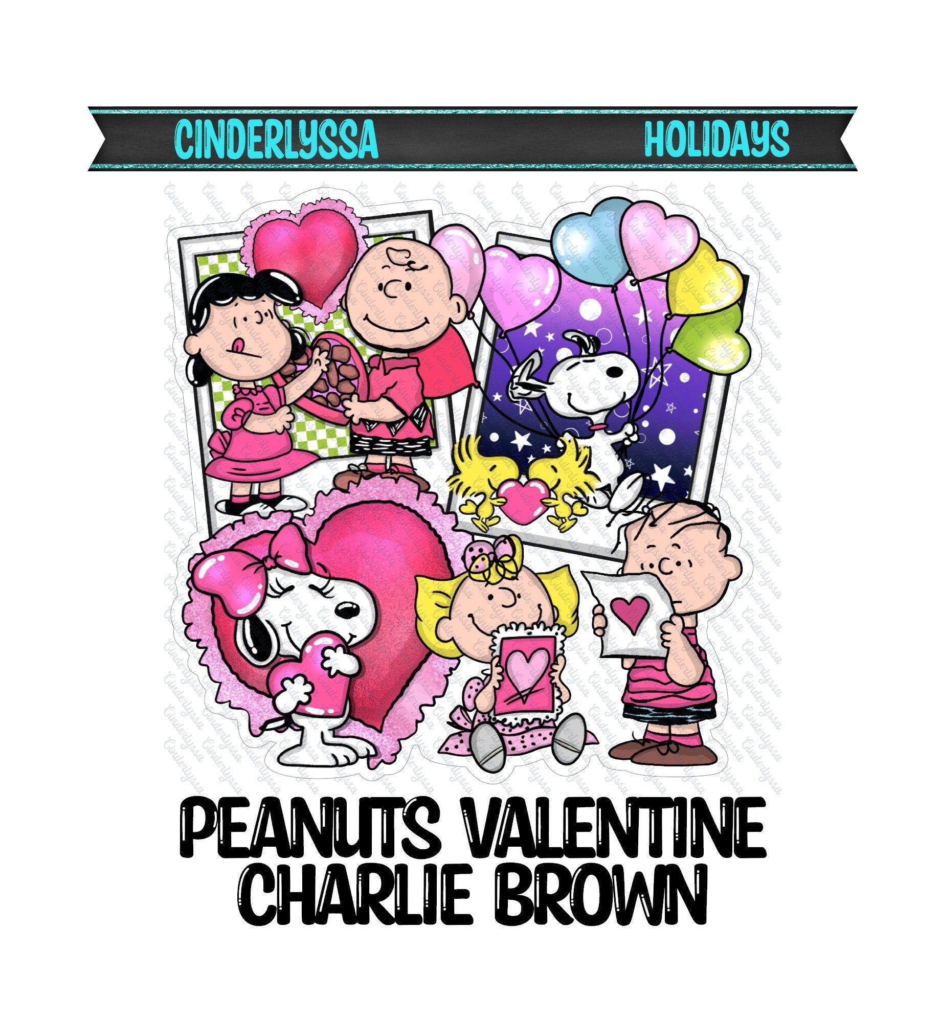 Peanuts Valentine Charlie Brown with Friends Silicone Mold, Aroma Bead Molds, Car Freshener Mold, Premium Cardstock Images