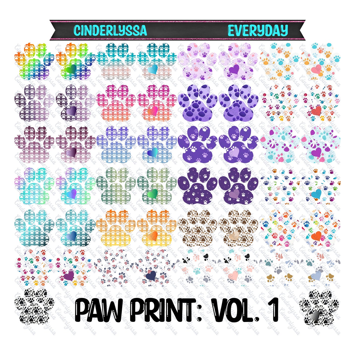 VENT CLIP: 2 Cavity Paw Print w/Multiple Images for Vent Clip Silicone Mold, Aroma Bead Molds, Car Freshener Mold, Premium Cardstock Images