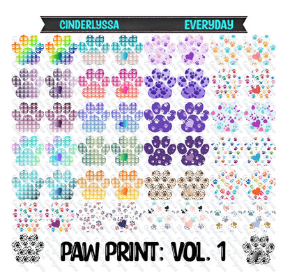 VENT CLIP: 2 Cavity Paw Print w/Multiple Images for Vent Clip Silicone Mold, Aroma Bead Molds, Car Freshener Mold, Premium Cardstock Images