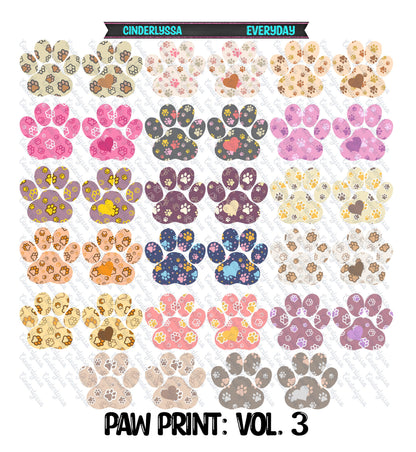 VENT CLIP: 2 Cavity Paw Print w/Multiple Images for Vent Clip Silicone Mold, Aroma Bead Molds, Car Freshener Mold, Premium Cardstock Images