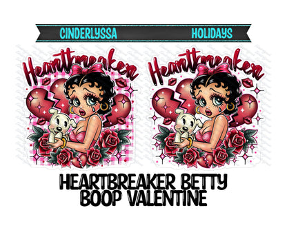 Heartbreaker Betty Boop Valentine Silicone Mold, Aroma Bead Molds, Car Freshener Mold, Vent Clip, Premium Cardstock Images